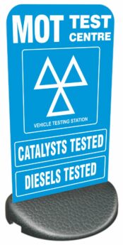 Forecourt/Pavement Sign – MOT, CATS, DIESELS TESTED