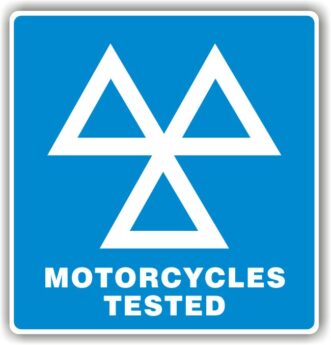 MOT Sign – 3 Triangles Motorcycles Tested Sign
