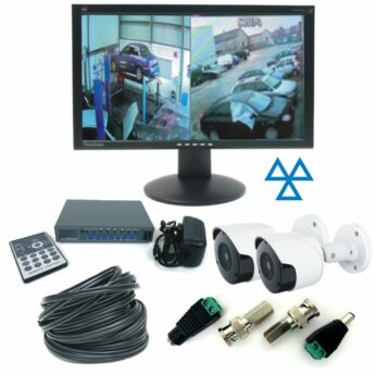CCTV System – 2 CAMERA with 1 x 100m Cable