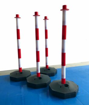 Chain Support Post 90cm – RED & WHITE with fillable base