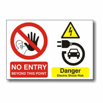 Electric & Hybrid Vehicle Warning Sign