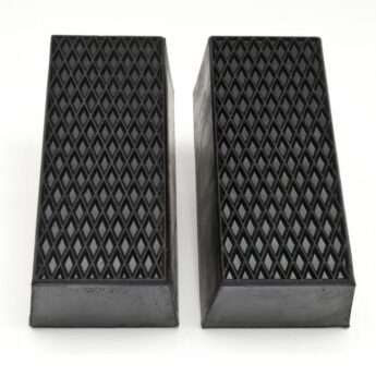 Solid Rubber Riser Blocks for Scissor Lifts & Jacking Beams – 70mm high – PER PAIR