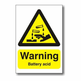 Warning Battery Acid