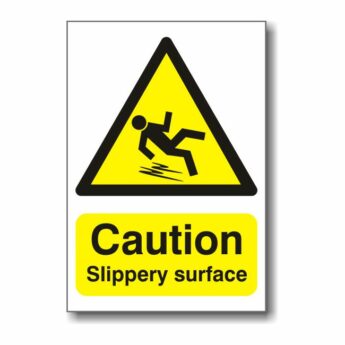 Caution Slippery Surface Sign