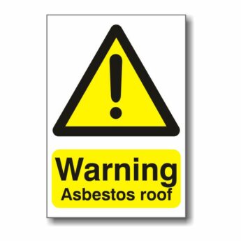 Warning Asbestos Roof Sign