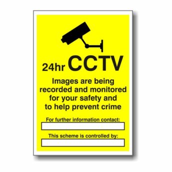 CCTV 24Hrs Sign – PERSONALISED