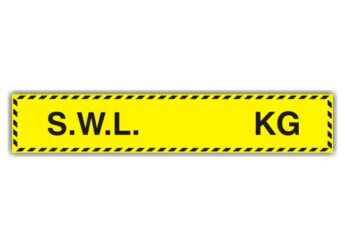 Safe Working Load Sticker – SMALL – KGS