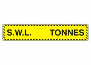Safe Working Load Sticker – SMALL – TONNES