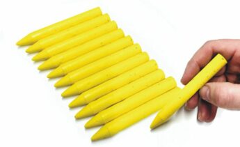 Yellow Wax Marker Crayons (Pack of 12)