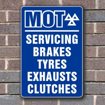 Sign Panels for Wall Mounting – MOT Servicing etc.