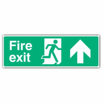 Fire Exit UP Arrow Sign