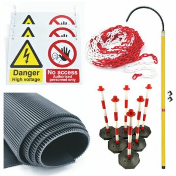 Electric Vehicle Workshop Safety – Starter Pack (Plastic Posts & Bases)
