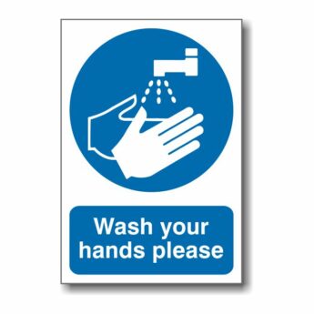 Wash your hands please sign
