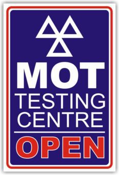 MOT Testing Centre Open Sign (Design A)