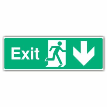 Exit DOWN Arrow Sign