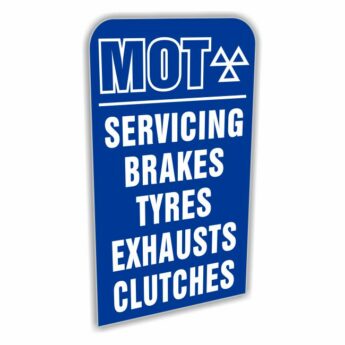 REPLACEMENT PANEL MOT Servicing Brakes – Pavement Sign