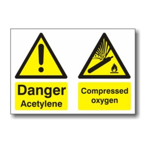 Danger Acetylene Compressed Oxygen - Prosol