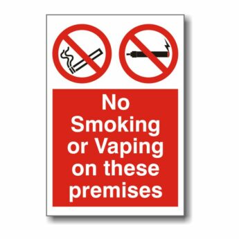 No Smoking or Vaping Sign