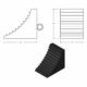 Solid Rubber Wheel Chocks for HGV & PSV – DVSA Acceptable