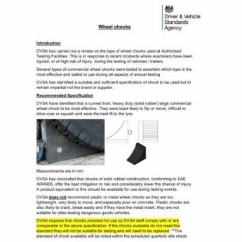 Solid Rubber Wheel Chocks for HGV & PSV – DVSA Acceptable