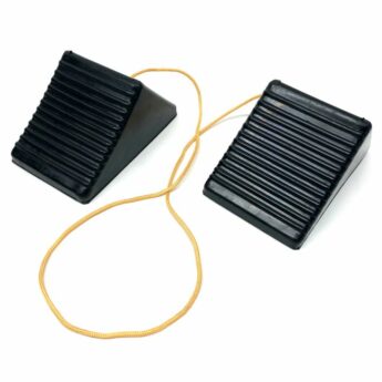 Rubber Wheel Chocks with Link Cord for Cars and Small Vans