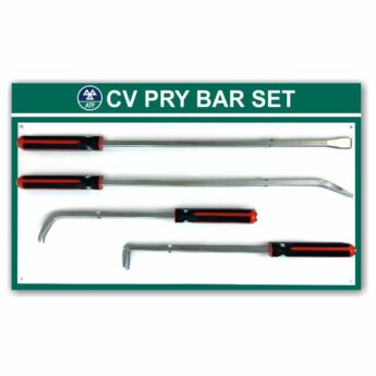 CV Pry Bar Set 4pc – Heavy Duty – with Shadow Panel Storage Board