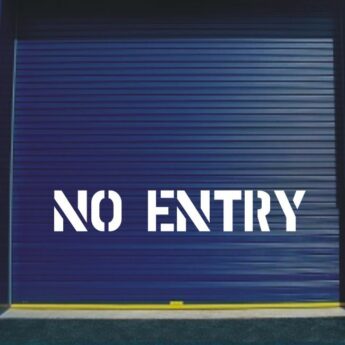 Large Format Stencil – NO ENTRY