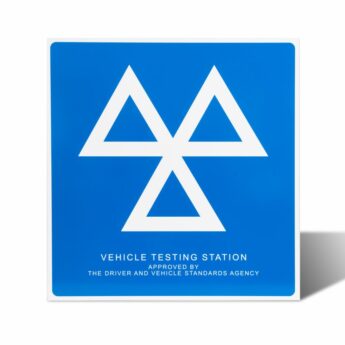 MOT Sign – TESTING STATION 3 TRIANGLES – ACP with Laminate