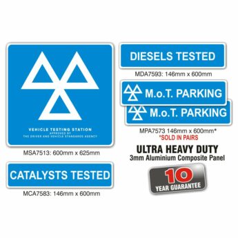 MOT Signs – EXTERIOR 5 SIGN PACK – ACP with Laminate UHD