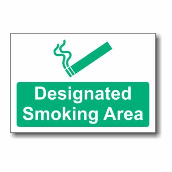 Designated Smoking Area Sign