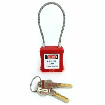 Insulated Safety Lockout Padlock with S.st. Wire Hasp