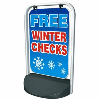 Free Winter Health Check – Swinger Pavement Sign