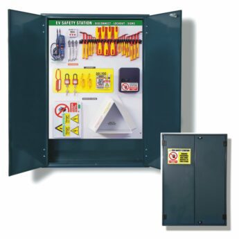 EV Disconnect, Lockout & Signs Storage Panel with Wall Mount Cabinet