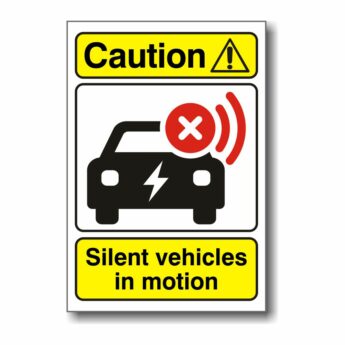 Silent Vehicles in Motion Sign
