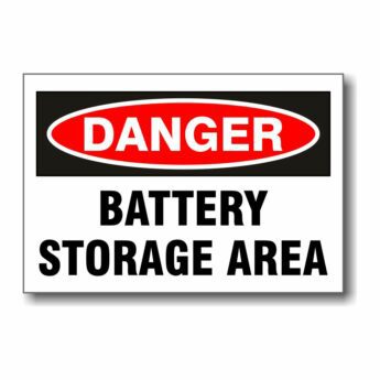 Danger Battery Storage Area