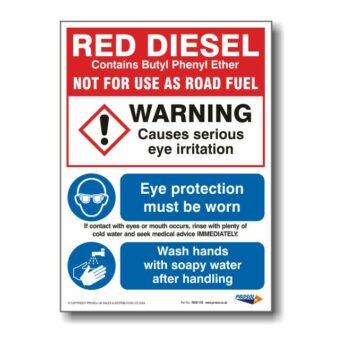 Red Diesel – Not for use as road fuel SIGN