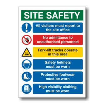 Site Safety Sign 300 x 400mm