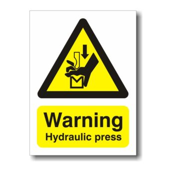 Warning Hydraulic Press