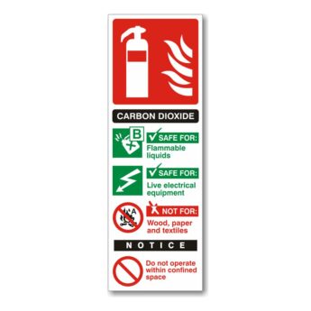 Carbon Dioxide Fire Extinguisher I.D. Sign