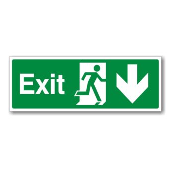 Exit DOWN Arrow Sign