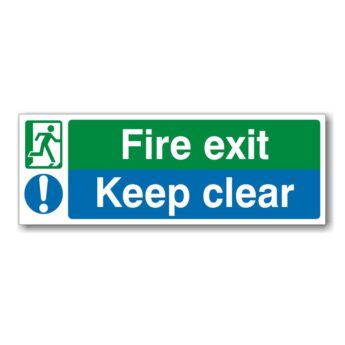 Fire Exit Keep Clear Sign
