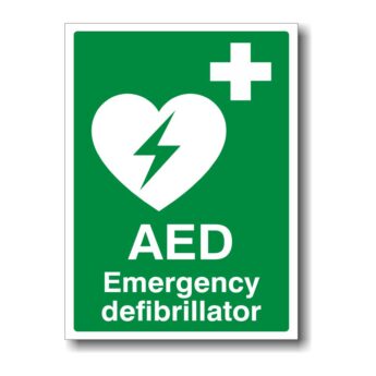 AED Emergency Defibrillator Sign