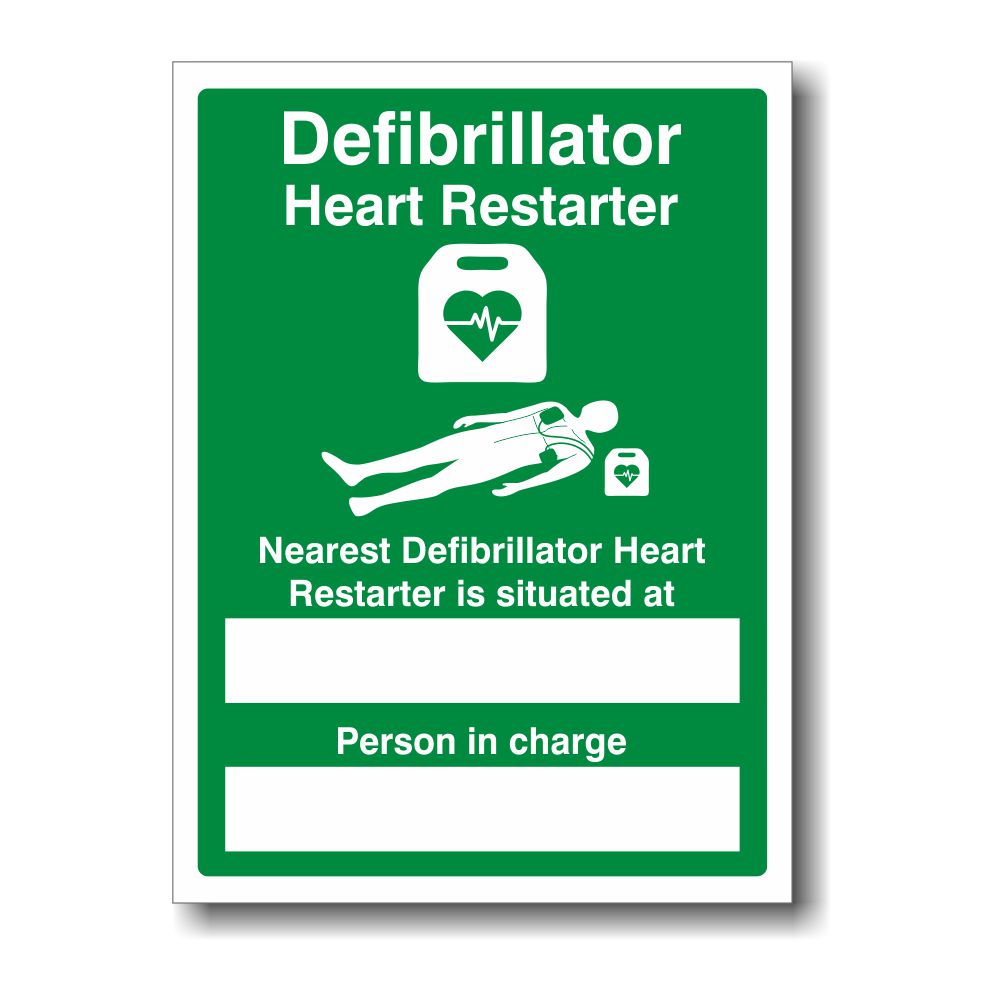 M29 Defibrillator Location / Person in Charge Sign